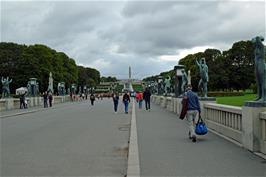 Vigeland sculptures on the Bridge section in Frogner Park - the world's largest sculpture park made by a single artist