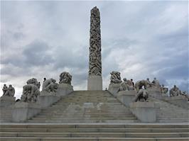 The Monolith, created from a single piece of stone and featuring 121 human figures