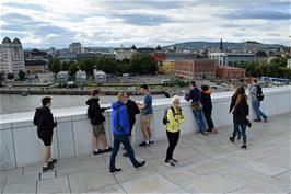 The group at the top of the Oslo Opera House