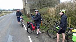 We finally reach the road near Edale, muddy and tired