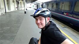 Dillan says his face is "as dry as Gandhi's Flip Flop" at Paddington Station