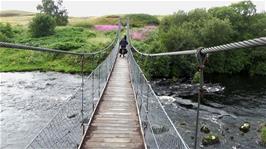The footbridge over the River Shin in Achany Glen