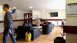 The reception area at Inverness youth hostel