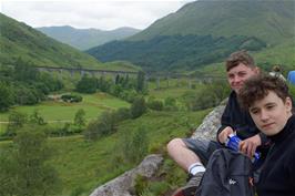 Lunch by the Glenfinnan viaduct, used in the Harry Potter films (new photo for 2022)