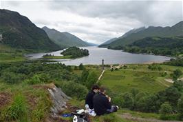 The Glenfinnan Monument on Loch Shiel, from the Glenfinnan viewpoint
