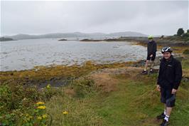 Dillan and Jude by the sea at Arisaig