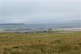 Ashaig Cemetary as seen from Upper Breaknish, with the isle of Pabay beyond