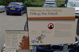 Information sign in the Stac Pollaidh car park