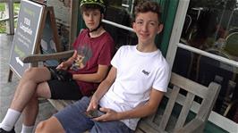 Jude and George, ready to leave Langdale Youth Hostel