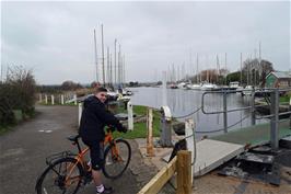 Dillan at Turf Lock, where the Exeter Ship Canal meets the Exe