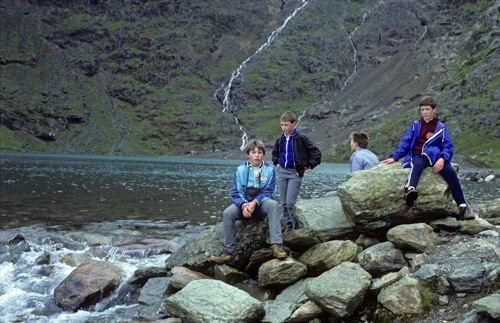 David, Stephen, Paul and Chris at lake Glaslyn