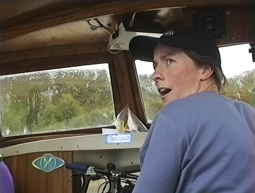 Our boat crew crossing Loch Broom from the Alltnaharrie Inn to Ullapool.