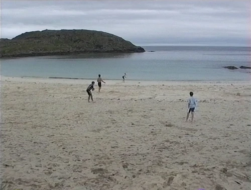 Frisbee fun on beautiful Achmelvich Beach, a short walk from the hostel.