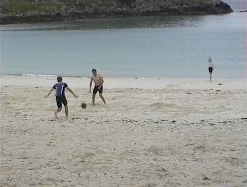 Frisbee fun on beautiful Achmelvich Beach.