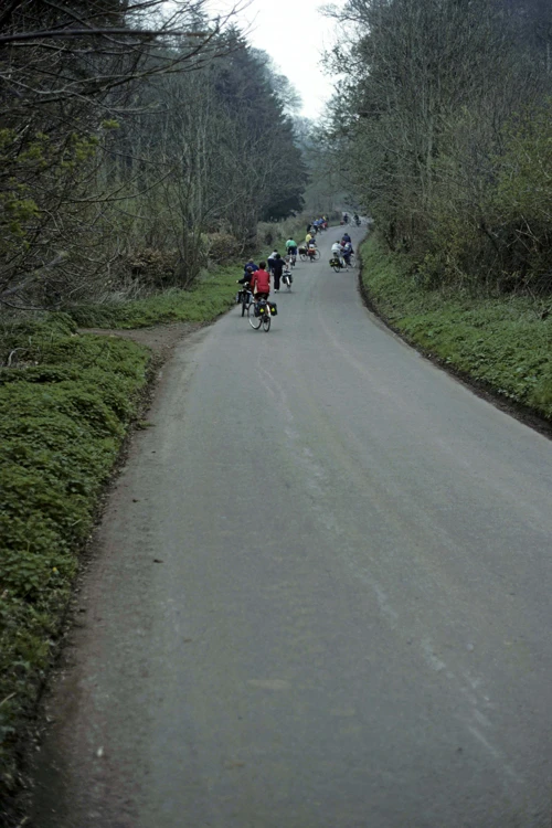 The tough climb from Crowcombe up onto the Quantock Hills.