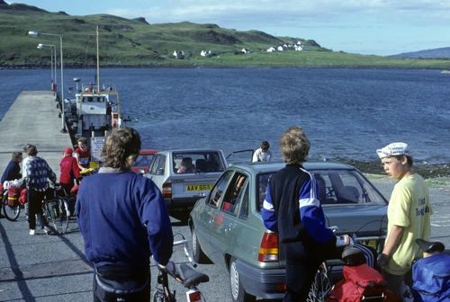 Ready to board the ferry at Sconser