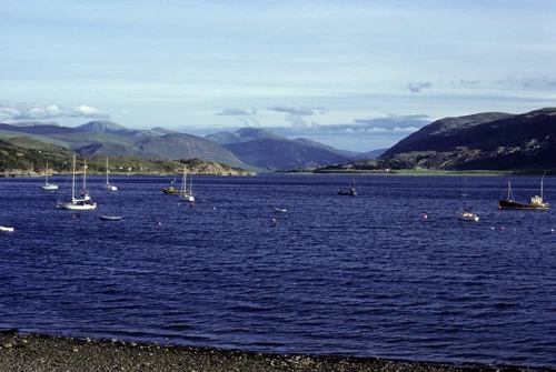 View across Little Loch Broom from Ullapool youth hostel
