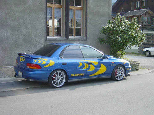 Olly spots this rather nice car as we leave Oey.