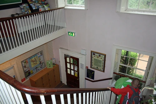 The main hall at Salisbury Youth Hostel