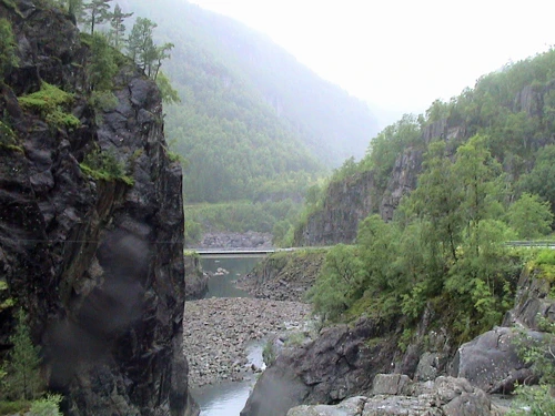 Looking back to the bridge in Storelva Valley — 50.3 miles.