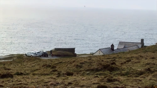 Tintagel Youth Hostel from the approach track.