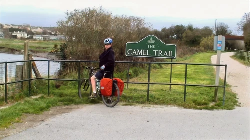 Camel Trail starts at Wadebridge; we detour towards Bodmin—13.4 miles in.