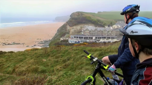 Watergate Bay, 16.1 miles into the ride.