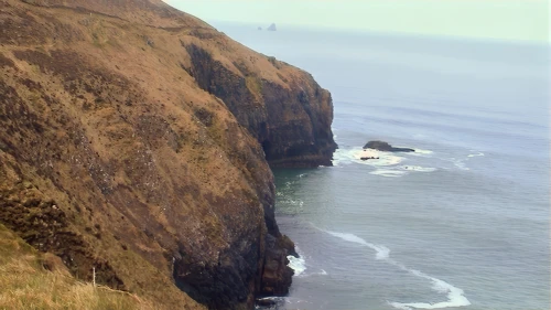 Shag Rock from the Coast Path leaving Perranporth youth hostel.
