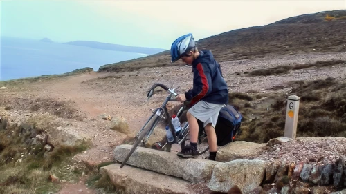 Coast Path rolling on from the hostel towards Cligga Head.