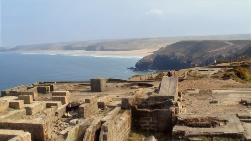 More Cligga Head mine buildings.