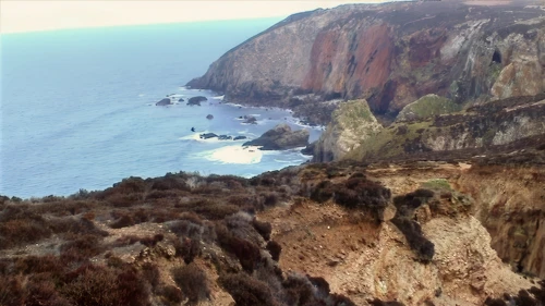 Looking back to Hanover Cove as we press on to St Agnes.
