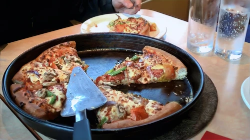 A superb pizza to round off the tour at Pizza Hut, Crownhill, Plymouth.