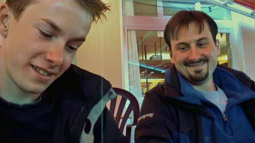 Waiting patiently at Borelli’s in Airolo—‘finest pizza in town’; shame about the service