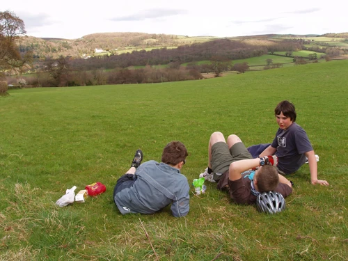 Great views from our lunch spot off Chisland Drive, near Luccombe