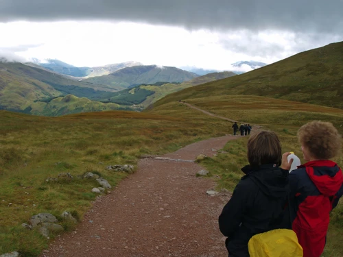 Nearly at the lake now on the Ben Nevis climb.