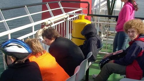 Deck views on the half-hour Mallaig-Armadale crossing.