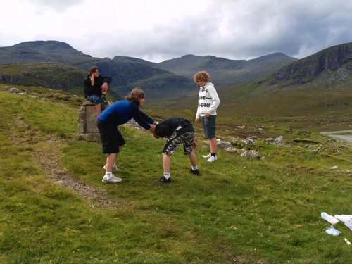 Lunch stop at the start of the Harris Walkway near Ardvourlie.