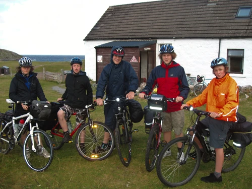 Ready to leave Achmelvich Youth Hostel
