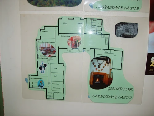 Ground-floor plan, Carbisdale Castle Youth Hostel.