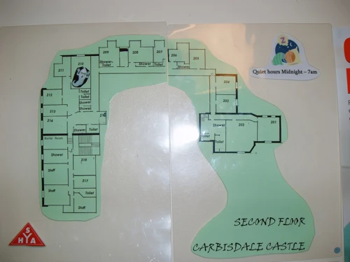 Second-floor plan, Carbisdale Castle Youth Hostel.