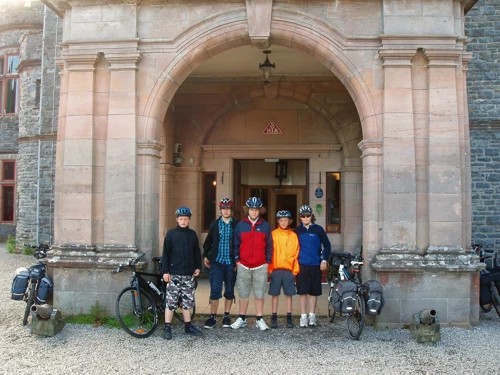 Ready to leave Carbisdale Castle Youth Hostel.