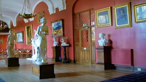 The Statue Gallery, ground floor, Carbisdale Castle Youth Hostel.