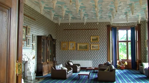 Library, ground floor; once damaged by a warden's car repairs.