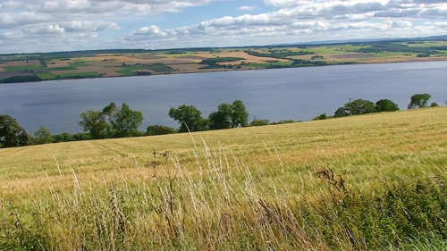The Cromarty Firth, seen from Cycle Route 1 near Dingwall, 31.0 miles into the ride.