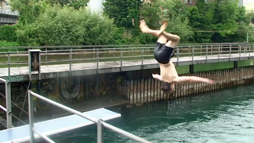 Ash nails a cracking backwards dive.