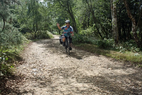 John on the Bigsburn Hill track approaching Rockford.