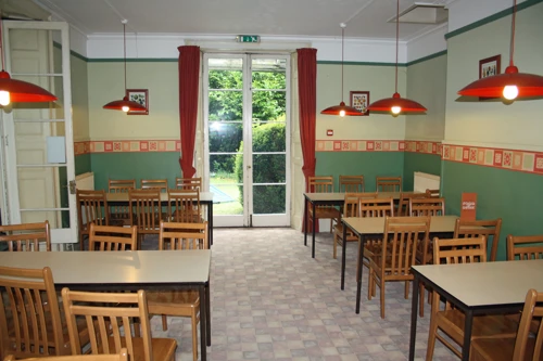 The dining room at Salisbury Youth Hostel