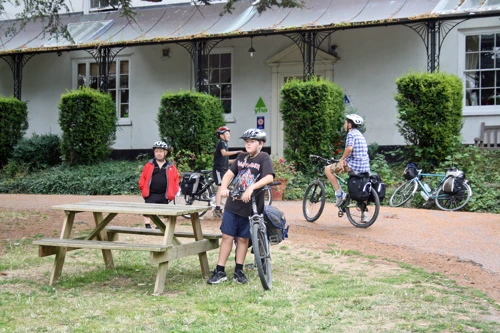 The group outside Salisbury Youth Hostel