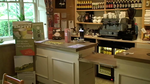 The well-equipped reception desk at Salisbury Youth Hostel