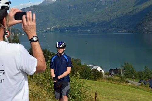 Michael sends photos home over Norway’s excellent 4G